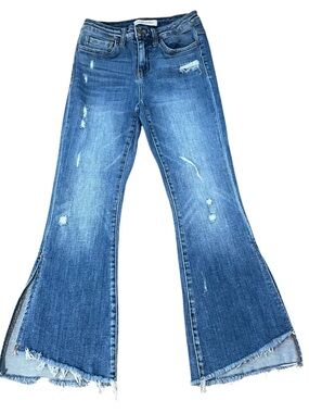 Flying Monkey Distressed Flare Jeans.  Size 25